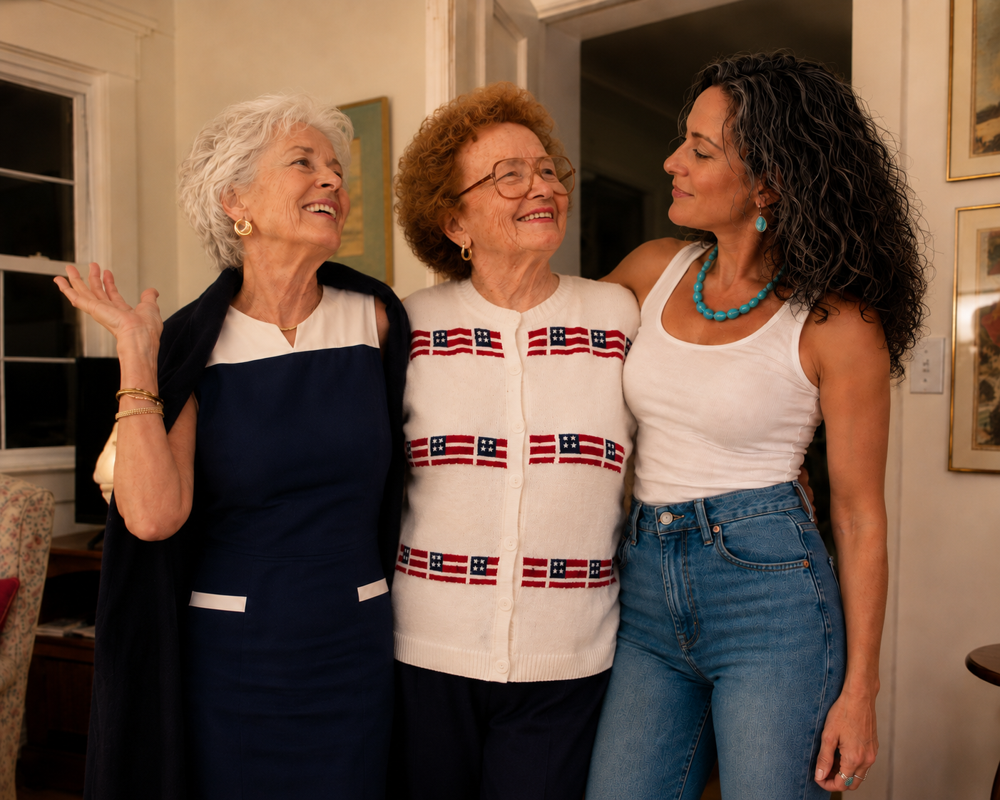 Katherine with her mother and grandmother — the women who inspired Maple Mounten Stables